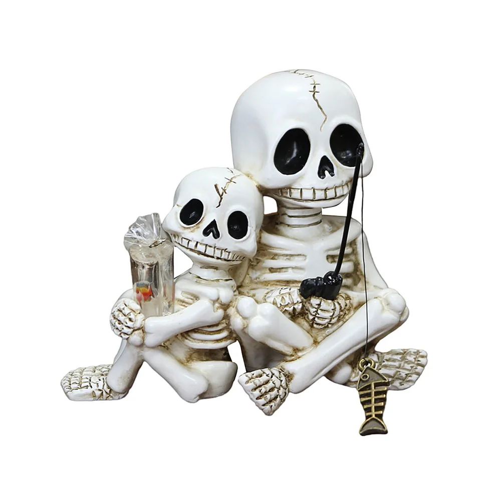 Plant Parent Free - Patung Tengkorak Orang Tua-Anak untuk Halloween,