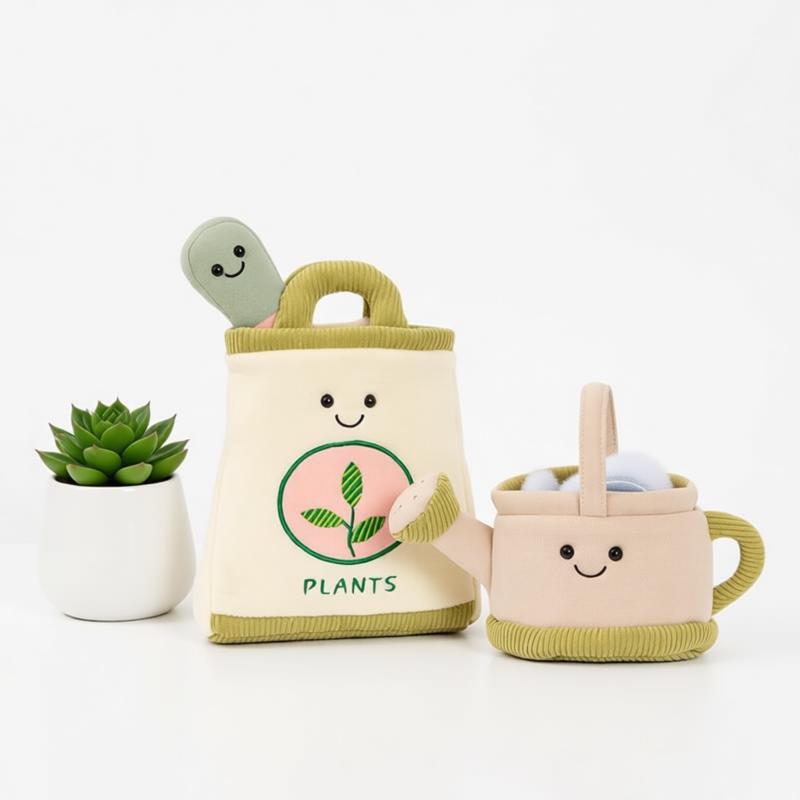 Plant Parent Free - Boneka Plush Taman Berbentuk Tanaman, Termasuk