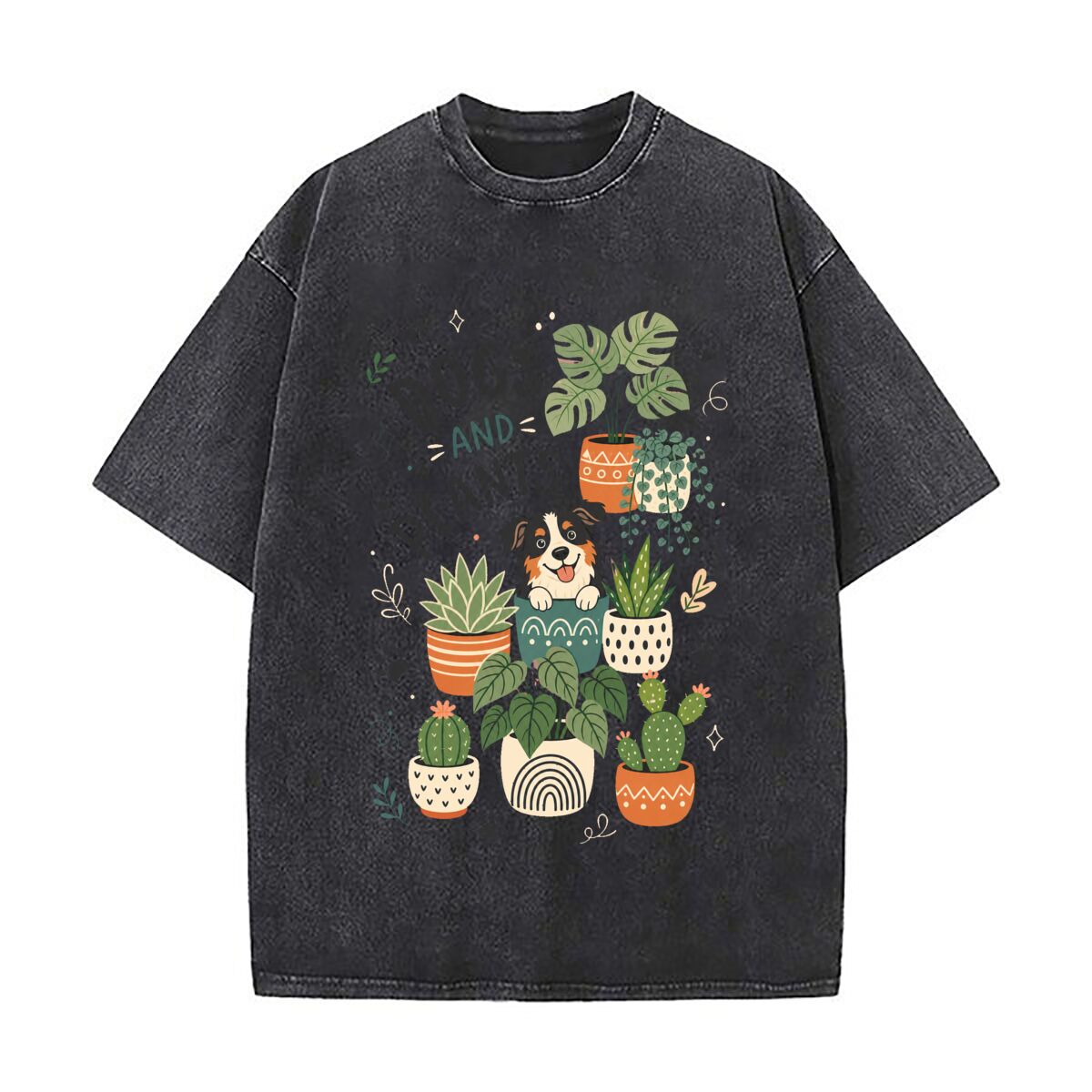 Plant Parent Free - Kaos Streetwear Longgar Bergaya Distressed dengan