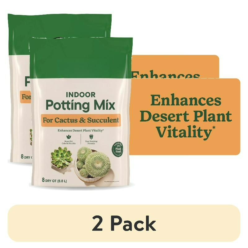 Cactus Mix Pot - (2 kemasan) Campuran Tanah Pot Dalam
