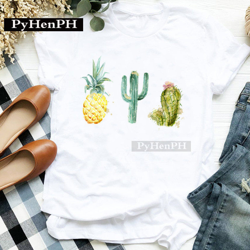 Kaos Wanita Motif Kaktus Lenga - Plant Parent Free ulasan dan harga