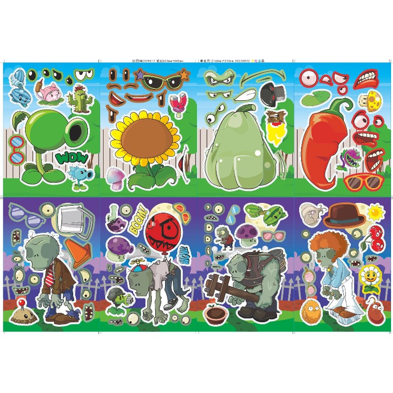 Stiker Puzzle Anime Kartun Luc - Plant Parent Vs ulasan dan harga