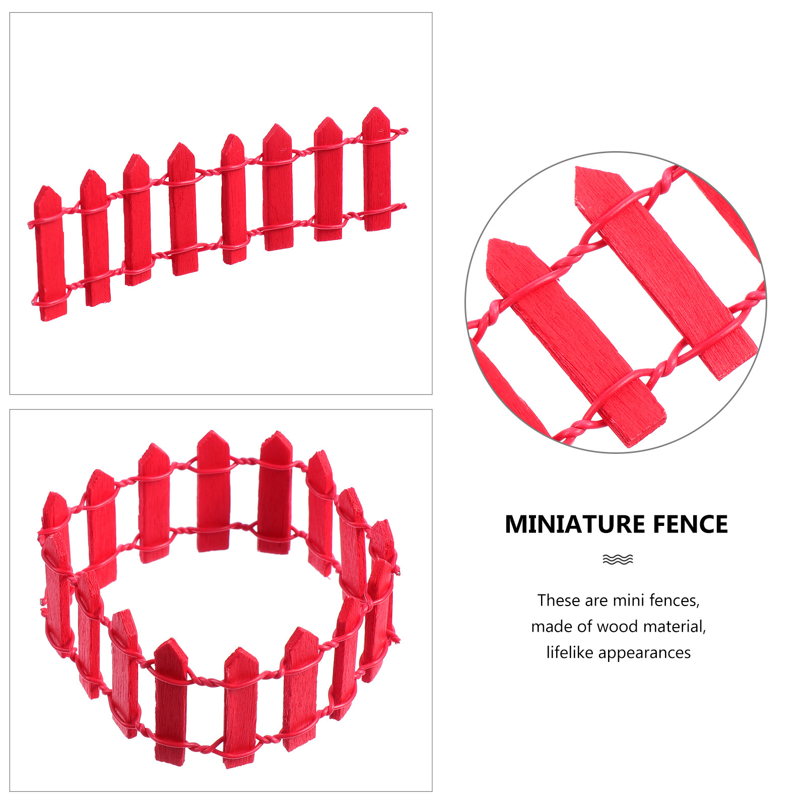12 Buah Set Pagar Kayu Mini De - Succulent Arrangement Mini ulasan dan harga