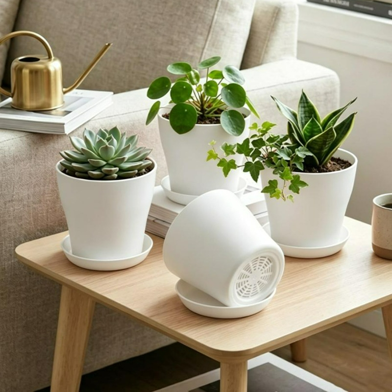 Set Pot Tanaman dengan Lubang  - Cactus Mix Pot ulasan dan harga